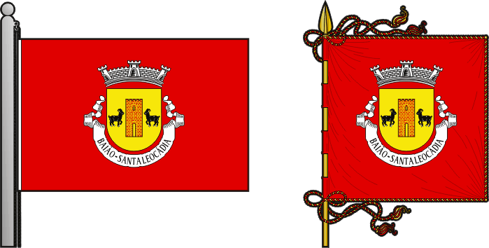 Bandeira e estandarte da antiga freguesia de Baião (Santa Leocádia) - Baião (Santa Leocádia) former civil parish, flag and banner