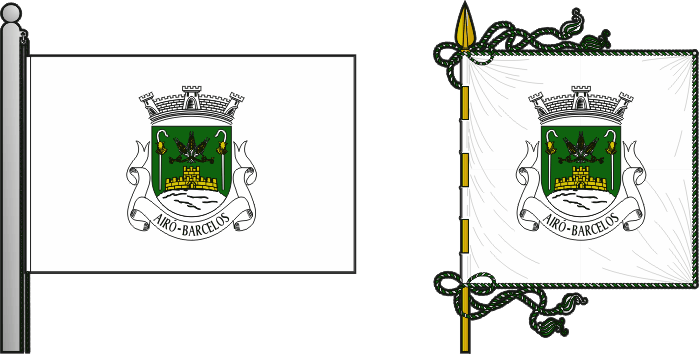 Bandeira e estandarte da freguesia de Airó - Airó civil parish, flag and banner