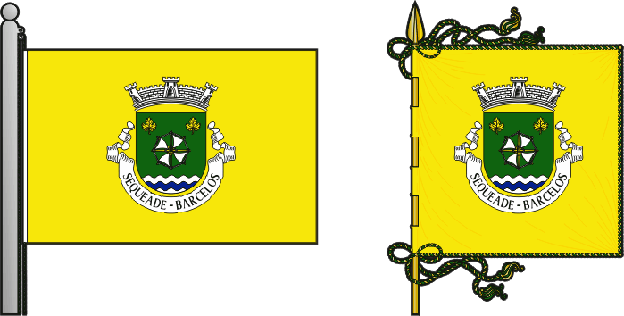 Bandeira e estandarte da antiga freguesia de Sequeade - Sequeade former civil parish, flag and banner