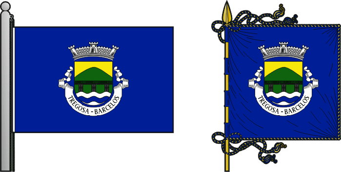 Bandeira e estandarte da antiga freguesia de Tregosa - Tregosa former civil parish, flag and banner