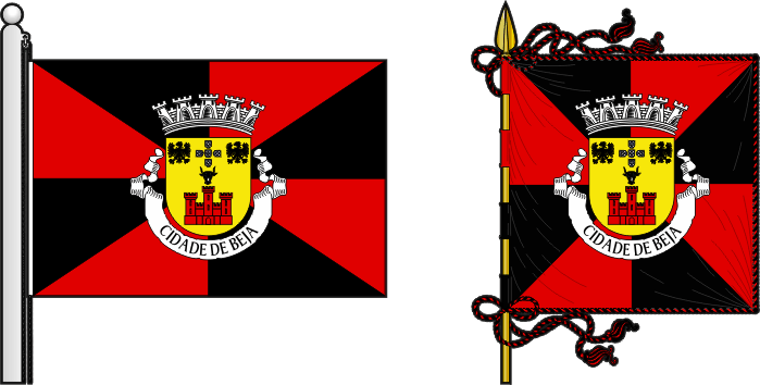 Primeira proposta para a bandeira e estandarte do município de Beja - Beja municipal flag and banner, first proposal