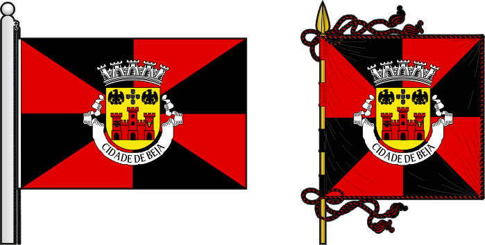 Segunda proposta para a bandeira e estandarte do município de Beja - Beja municipal flag and banner, second proposal