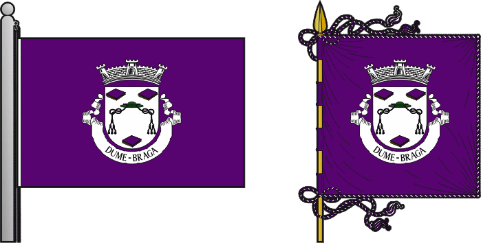 Bandeira e estandarte da antiga freguesia de Dume - Dume former civil parish, flag and banner Bandeira e estandarte da antiga freguesia de Dume - Dume former civil parish, flag and banner