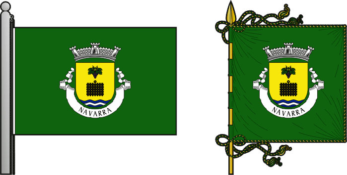 Bandeira e estandarte da antiga freguesia de Navarra - Navarra former civil parish, flag and banner