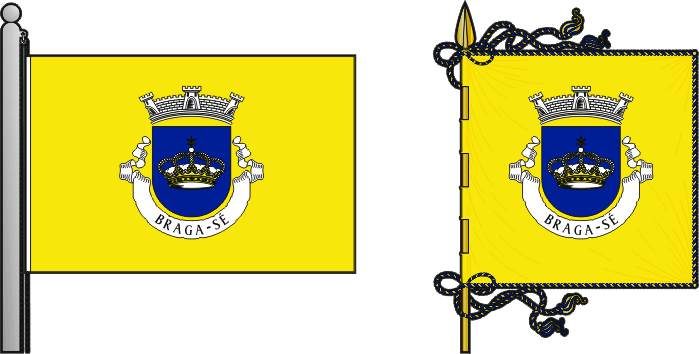 Bandeira e estandarte da antiga freguesia de Braga (Sé) - Braga (Sé) former civil parish, flag and banner