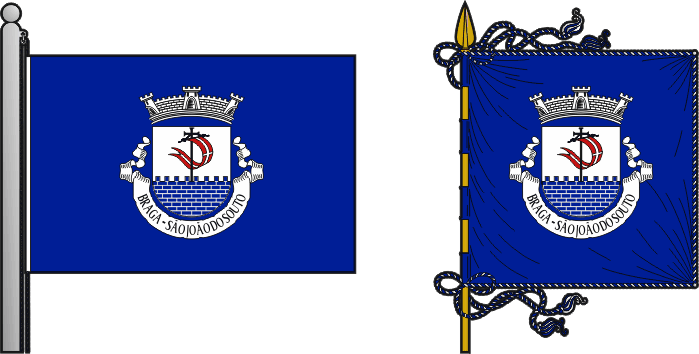 Bandeira e estandarte da antiga freguesia de Braga (São João do Souto) - Braga (São João do Souto) former civil parish, flag and banner