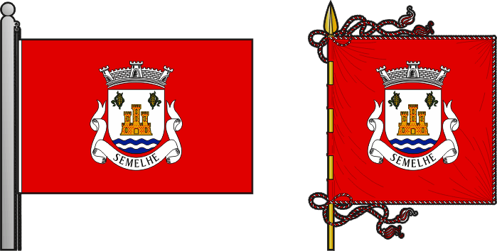 Bandeira e estandarte da antiga freguesia de Semelhe - Semelhe former civil parish, flag and banner Bandeira e estandarte da antiga freguesia de Semelhe - Semelhe former civil parish, flag and banner