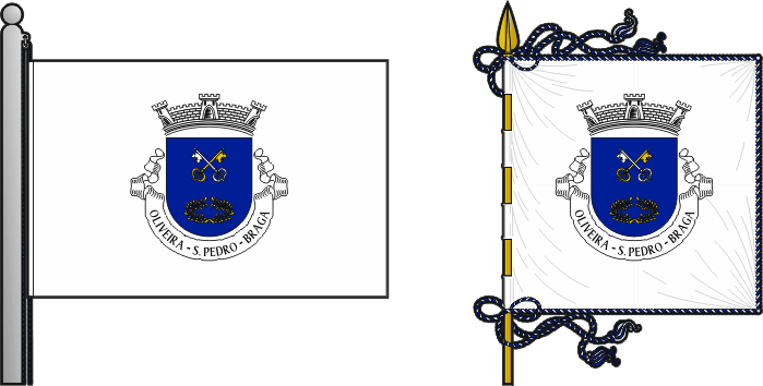 Bandeira e estandarte da antiga freguesia de Oliveira (São Pedro) - Oliveira (São Pedro) former civil parish, flag and banner Bandeira e estandarte da antiga freguesia de Oliveira (São Pedro) - Oliveira (São Pedro) former civil parish, flag and banner
