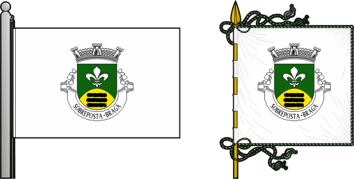 Bandeira e estandarte da Freguesia de Sobreposta - Sobreposta civil parish, flag and banner