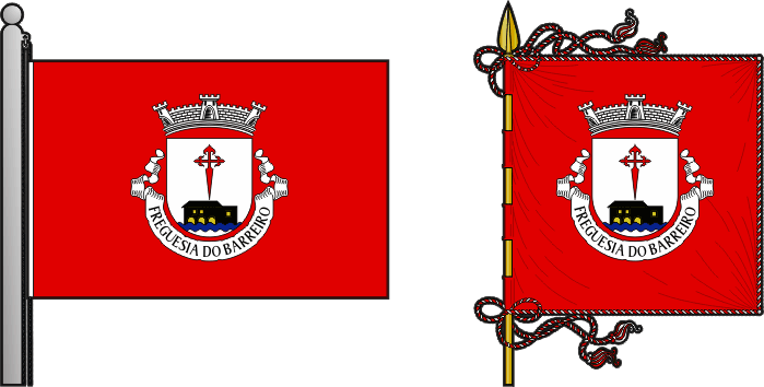 Bandeira e estandarte da antiga freguesia do Barreiro - Barreiro former civil parish, flag and banner Bandeira e estandarte da antiga freguesia do Barreiro - Barreiro former civil parish, flag and banner