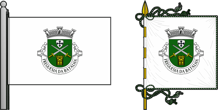 Bandeira e estandarte da freguesia da Batalha - Batalha civil parish, flag and banner