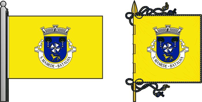 Bandeira e estandarte da freguesia de São Mamede - São Mamede civil parish, flag and banner