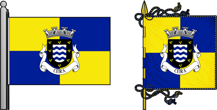 Bandeira e estandarte da Freguesia de Ceira - Ceira civil parish, flag and banner