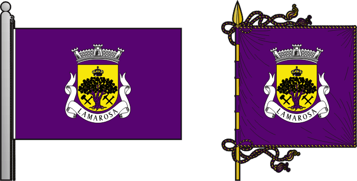 Bandeira e estandarte da antiga freguesia de Lamarosa - Lamarosa former civil parish, flag and banner