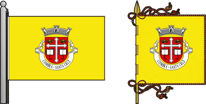Bandeira e estandarte da antiga freguesia de Coimbra (Santa Cruz) - Coimbra (Santa Cruz) former civil parish, flag and banner