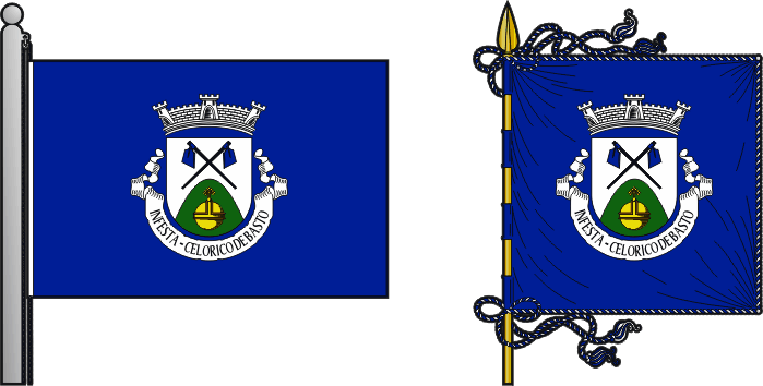 Bandeira e estandarte da antiga freguesia de Infesta - Infesta former civil parish, flag and banner Bandeira e estandarte da antiga freguesia de Infesta - Infesta former civil parish, flag and banner