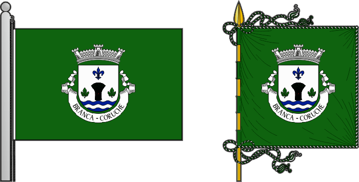 Bandeira e estandarte da freguesia de Branca - Branca civil parish, flag and banner Bandeira e estandarte da freguesia de Branca - Branca civil parish, flag and banner