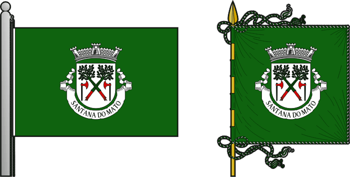 Bandeira e estandarte da freguesia de Santana do Mato - Santana do Mato civil parish, flag and banner Bandeira e estandarte da freguesia de Santana do Mato - Santana do Mato civil parish, flag and banner