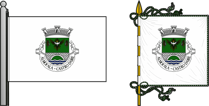 Bandeira e estandarte da freguesia de Almofala - Almofala civil parish, flag and banner