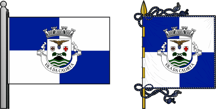 Bandeira e estandarte do Município da Calheta - Calheta municipal flag and banner