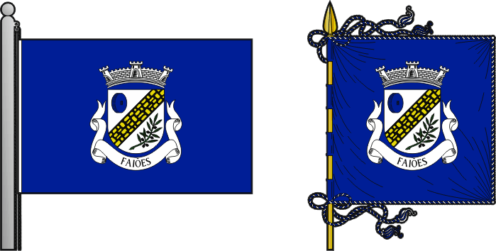 Bandeira e estandarte da freguesia de Faiões - Faiões civil parish, flag and banner