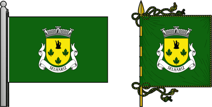 Bandeira e estandarte da antiga freguesia de Selhariz - Selhariz former civil parish, flag and banner