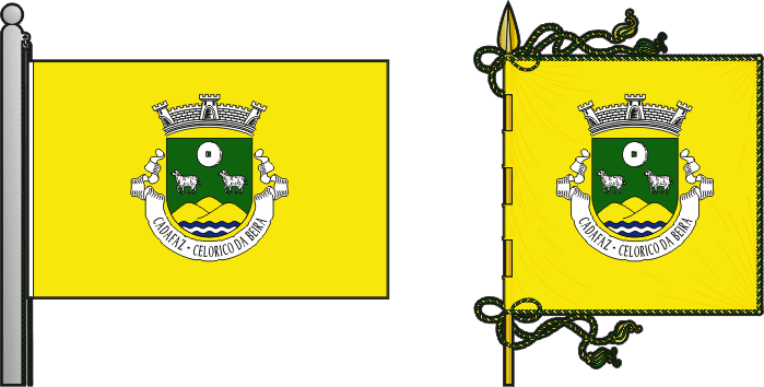 Bandeira e estandarte da antiga freguesia de Cadafaz - Cadafaz former civil parish, flag and banner