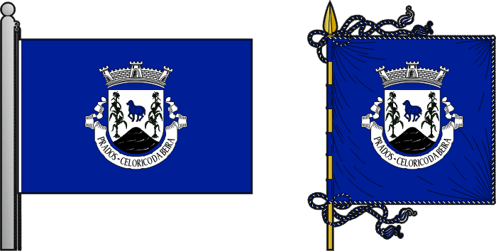 Bandeira e estandarte da freguesia de Prados - Prados civil parish, flag and banner