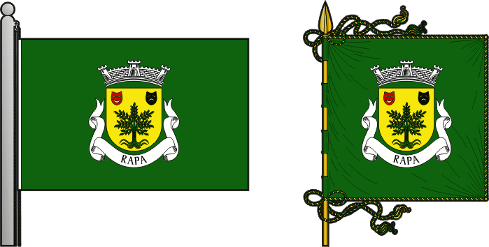 Bandeira e estandarte da antiga freguesia de Rapa - Rapa former civil parish, flag and banner