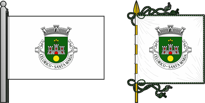 Bandeira e estandarte da antiga freguesia de Celorico (Santa Maria) - Celorico (Santa Maria) former civil parish, flag and banner Bandeira e estandarte da antiga freguesia de Celorico (Santa Maria) - Celorico (Santa Maria) former civil parish, flag and banner