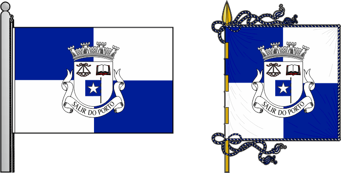 Bandeira e estandarte da antiga freguesia de Salir do Porto - Salir do Porto former civil parish, flag and banner