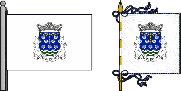 Bandeira e estandarte da freguesia de Jardim do Mar - Jardim do Mar civil parish, flag and banner