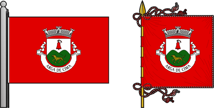 Bandeira e estandarte da antiga freguesia de Arga de Cima - Arga de Cima former civil parish, flag and banner