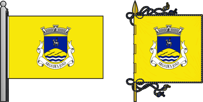 Bandeira e estandarte da antiga freguesia de Arga de São João - Arga de São João former civil parish, flag and banner