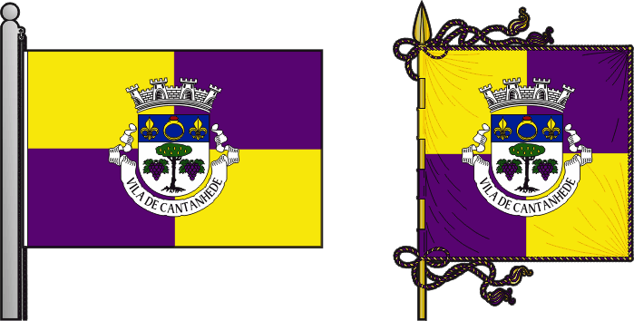 Bandeira e estandarte do Município de Cantanhede - Cantanhede municipal flag and banner