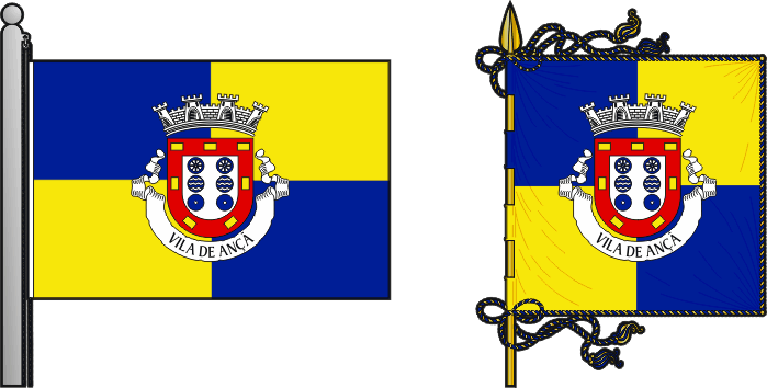 Bandeira e estandarte da freguesia de Ançã - Ançã civil parish, flag and banner