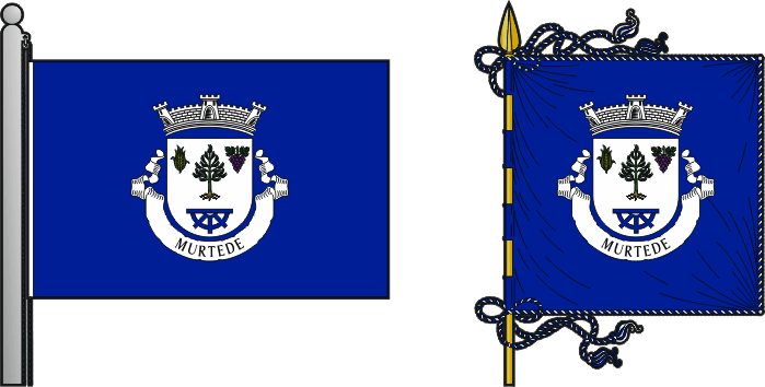 Bandeira e estandarte da freguesia de Murtede - Murtede civil parish, flag and banner