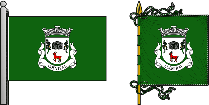 Bandeira e estandarte da antiga freguesia de Coentral - Coentral former civil parish, flag and banner Bandeira e estandarte da antiga freguesia de Coentral - Coentral former civil parish, flag and banner