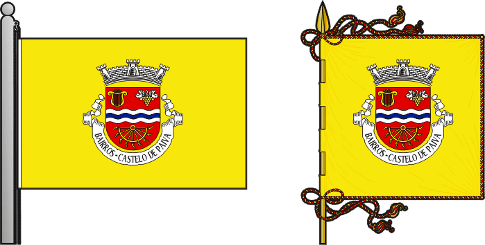 Bandeira e estandarte da antiga freguesia de Bairros - Bairros former civil parish, flag and banner