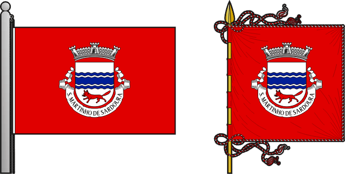 Bandeira e estandarte da freguesia de São Martinho de Sardoura - São Martinho de Sardoura civil parish, flag and banner Bandeira e estandarte da freguesia de São Martinho de Sardoura - São Martinho de Sardoura civil parish, flag and banner
