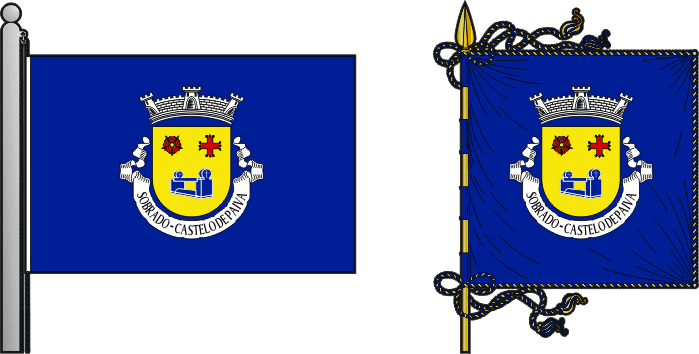 Bandeira e estandarte da antiga freguesia de Sobrado - Sobrado former civil parish, flag and banner