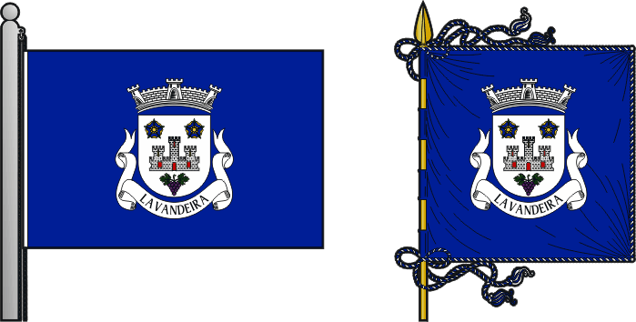 Bandeira e estandarte da antiga freguesia de Lavandeira - Lavandeira former civil parish, flag and banner Bandeira e estandarte da antiga freguesia de Lavandeira - Lavandeira former civil parish, flag and banner