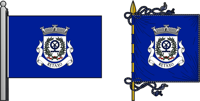 Bandeira e estandarte da antiga freguesia de Retaxo - Retaxo former civil parish, flag and banner Bandeira e estandarte da antiga freguesia de Retaxo - Retaxo former civil parish, flag and banner
