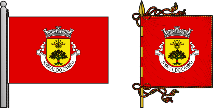 Bandeira e estandarte da antiga freguesia de Sobral do Campo - Sobral do Campo former civil parish, flag and banner