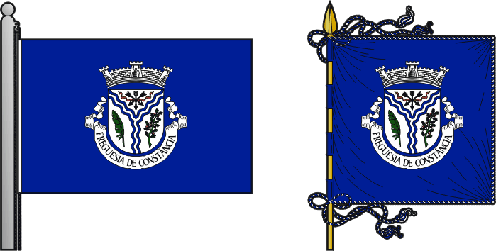 Bandeira e estandarte da freguesia de Constância - Constância civil parish, flag and banner