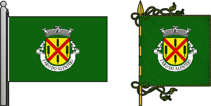 Bandeira e estandarte da freguesia de Faro do Alentejo - Faro do Alentejo civil parish, flag and banner Bandeira e estandarte da freguesia de Faro do Alentejo - Faro do Alentejo civil parish, flag and banner