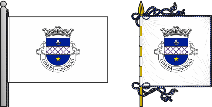 Bandeira e estandarte da antiga freguesia da Covilhã (Conceição) - Covilhã (Conceição) former civil parish, flag and banner