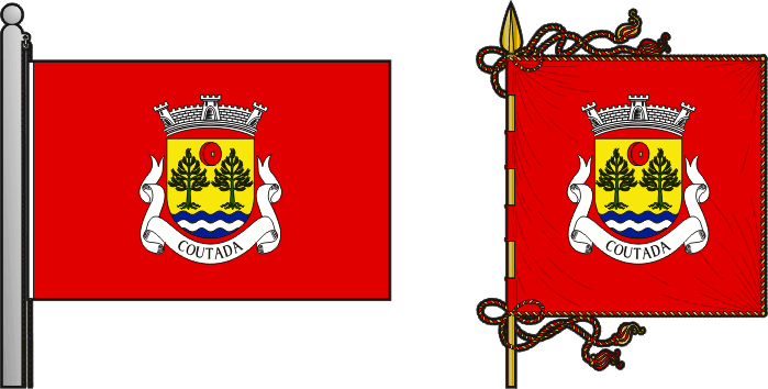 Bandeira e estandarte da antiga freguesia de Coutada - Coutada former civil parish, flag and banner