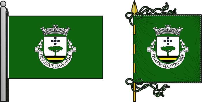 Bandeira e estandarte da antiga freguesia de Castro Verde - Castro Verde former civil parish, flag and banner Bandeira e estandarte da antiga freguesia de Castro Verde - Castro Verde former civil parish, flag and banner