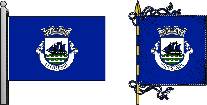 Segunda proposta para a bandeira e estandarte do Município de Esposende - Esposende municipal flag and banner second proposal